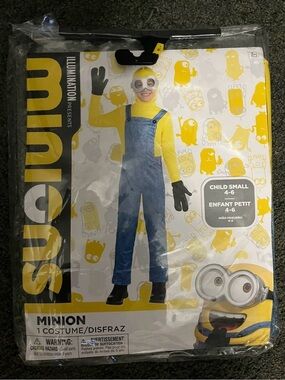 Minion Kids Costume, Child Small (4-6) Minions Halloween costume